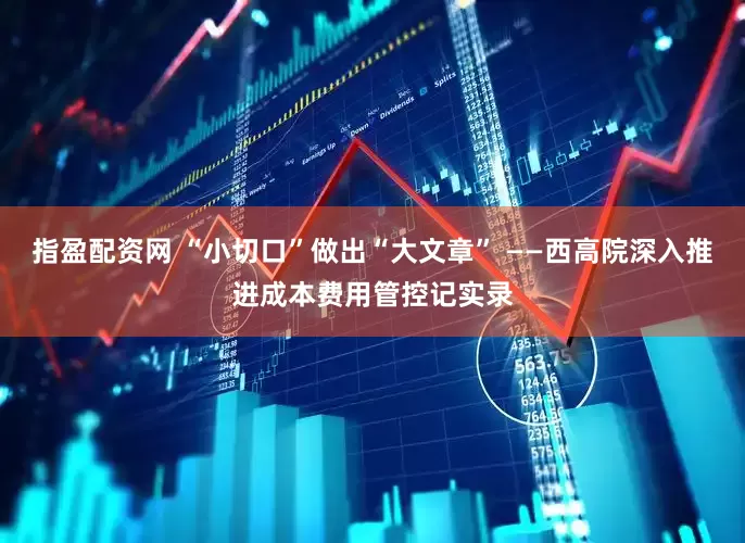 指盈配资网 “小切口”做出“大文章” ——西高院深入推进成本费用管控记实录
